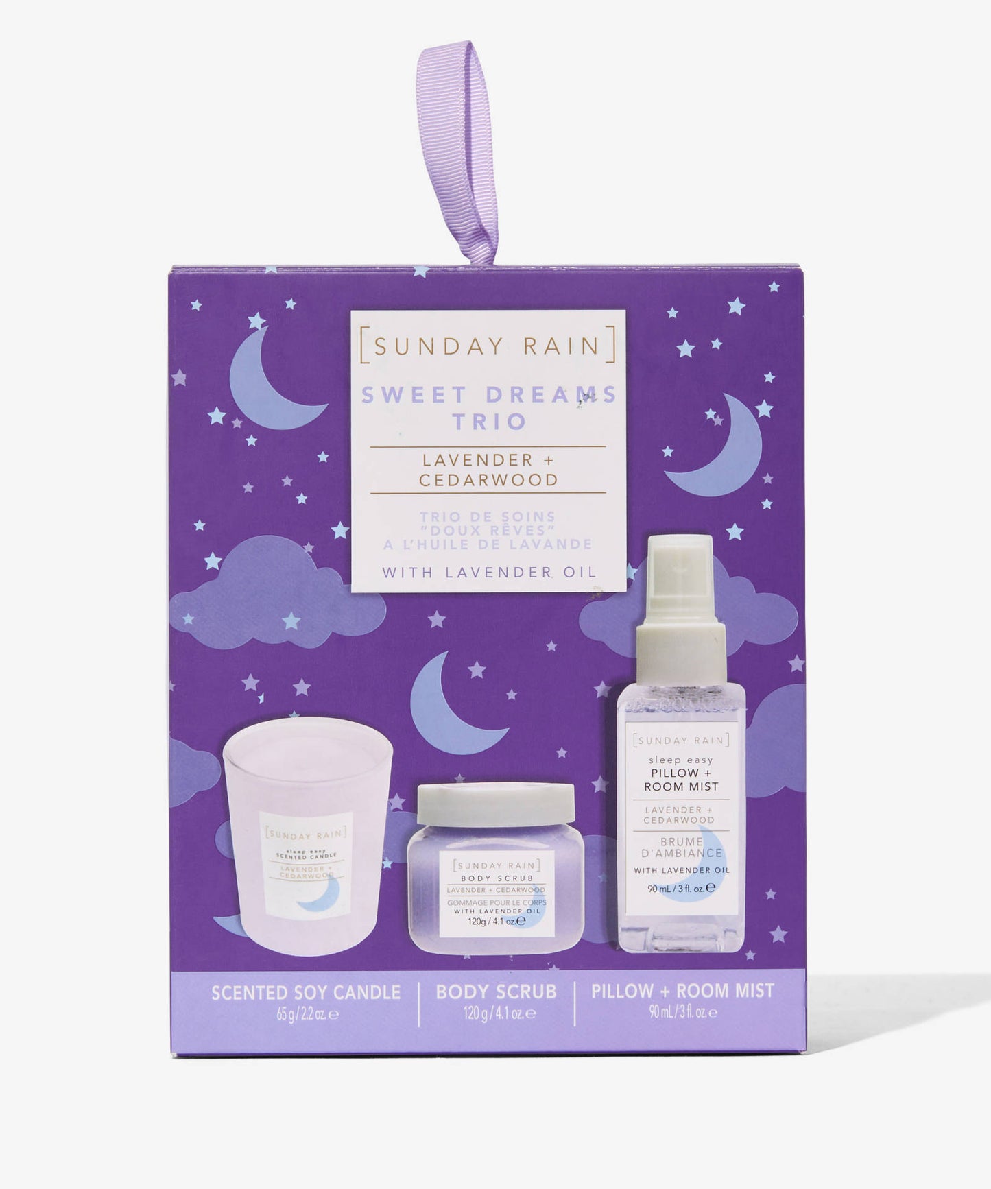 Sunday Rain Sweet Dreams Trio Gift Set Lavender + Cedarwood