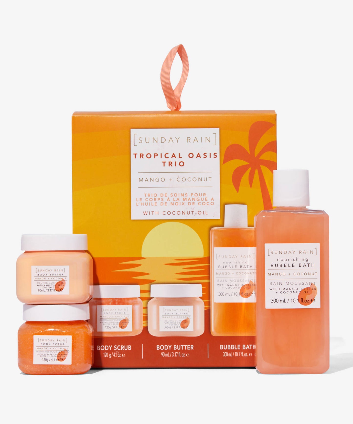 Sunday Rain Tropical Oasis Trio Gift Set - Mango + Coconut