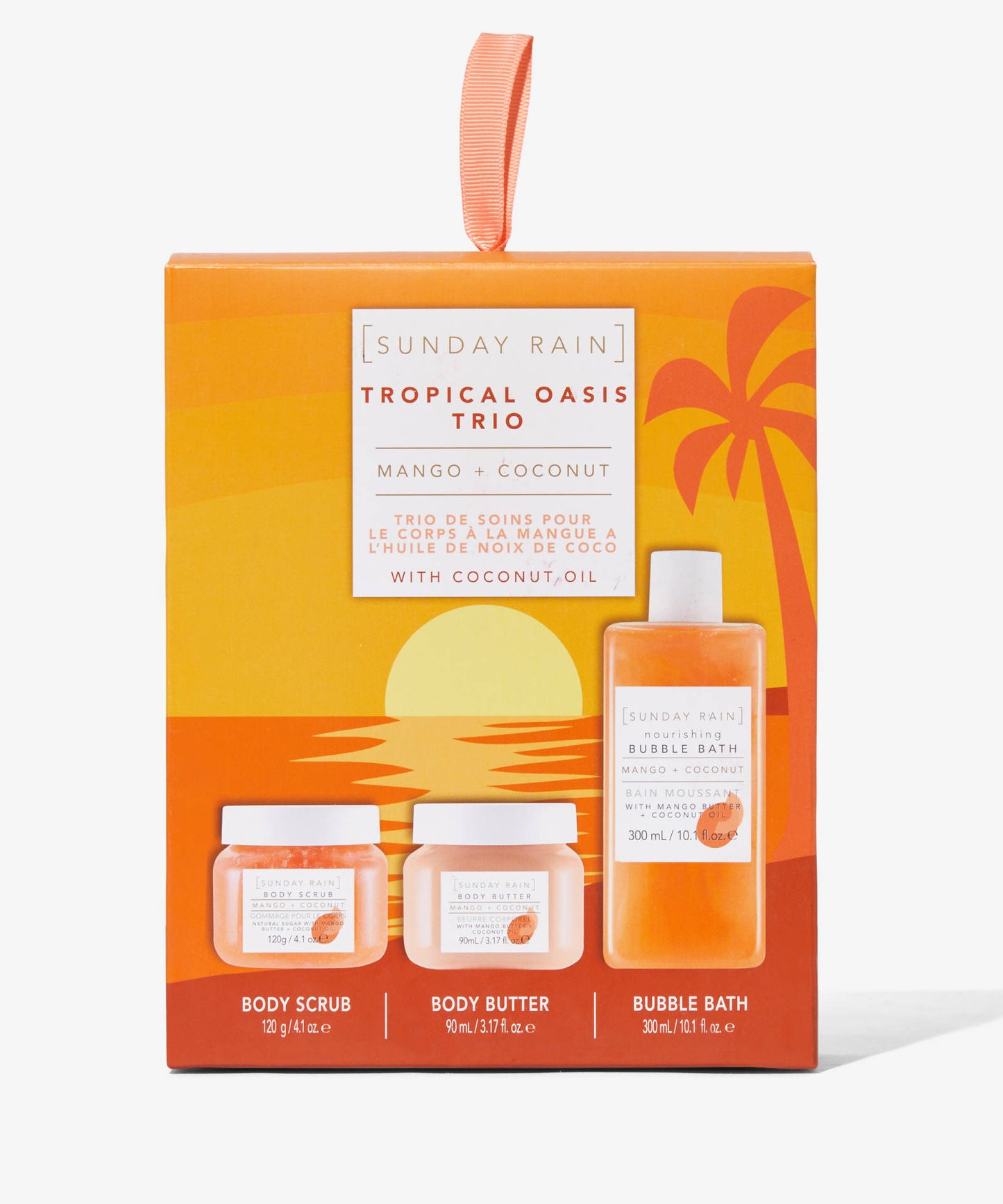 Sunday Rain Tropical Oasis Trio Gift Set - Mango + Coconut